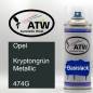 Preview: Opel, Kryptongrün Metallic, 474G: 400ml Sprühdose, von ATW Autoteile West.